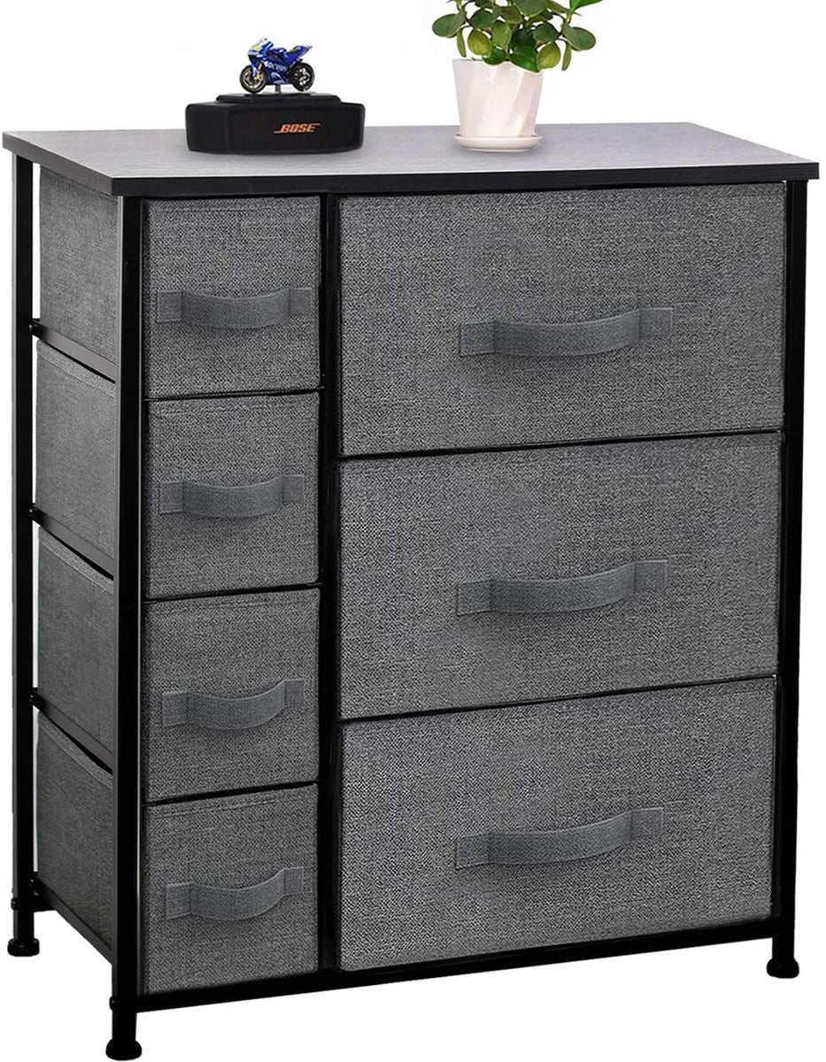 Drawer Dresser Storage Organizer 7-Drawer Closet Shelves, Sturdy Steel  Frame Wood Top with Easy Pull Fabric Bins for Clothing, Blankets (7-Charcoal  Dr for Sale in Norwalk, CA - OfferUp