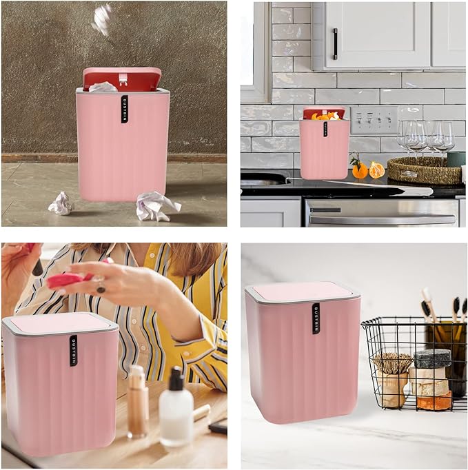 CERBIOR Bathroom Accessories Set Pink 4-Piece