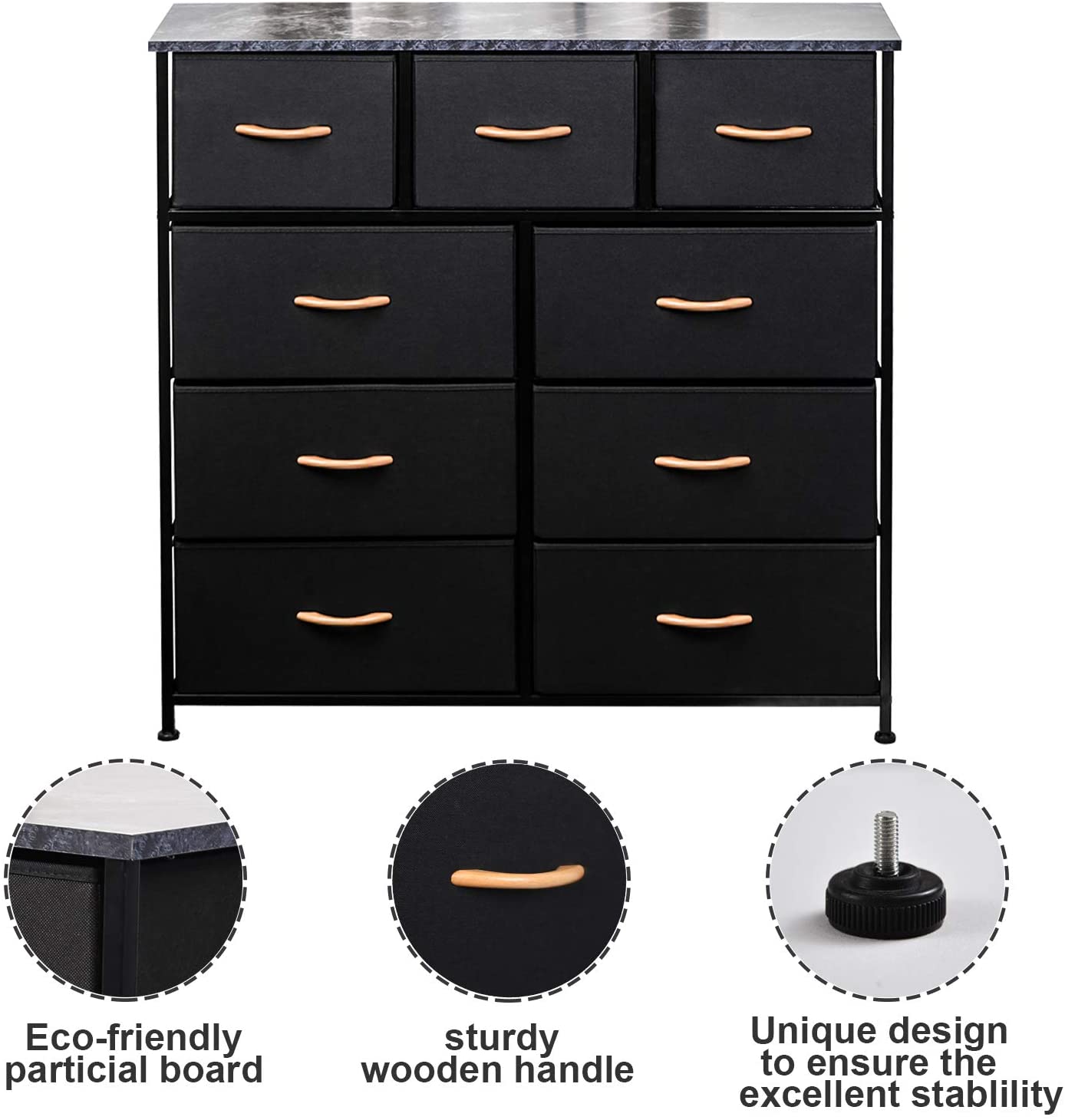 CERBIOR Drawer Dresser Closet Storage Organizer 7-Drawer Closet Shelve